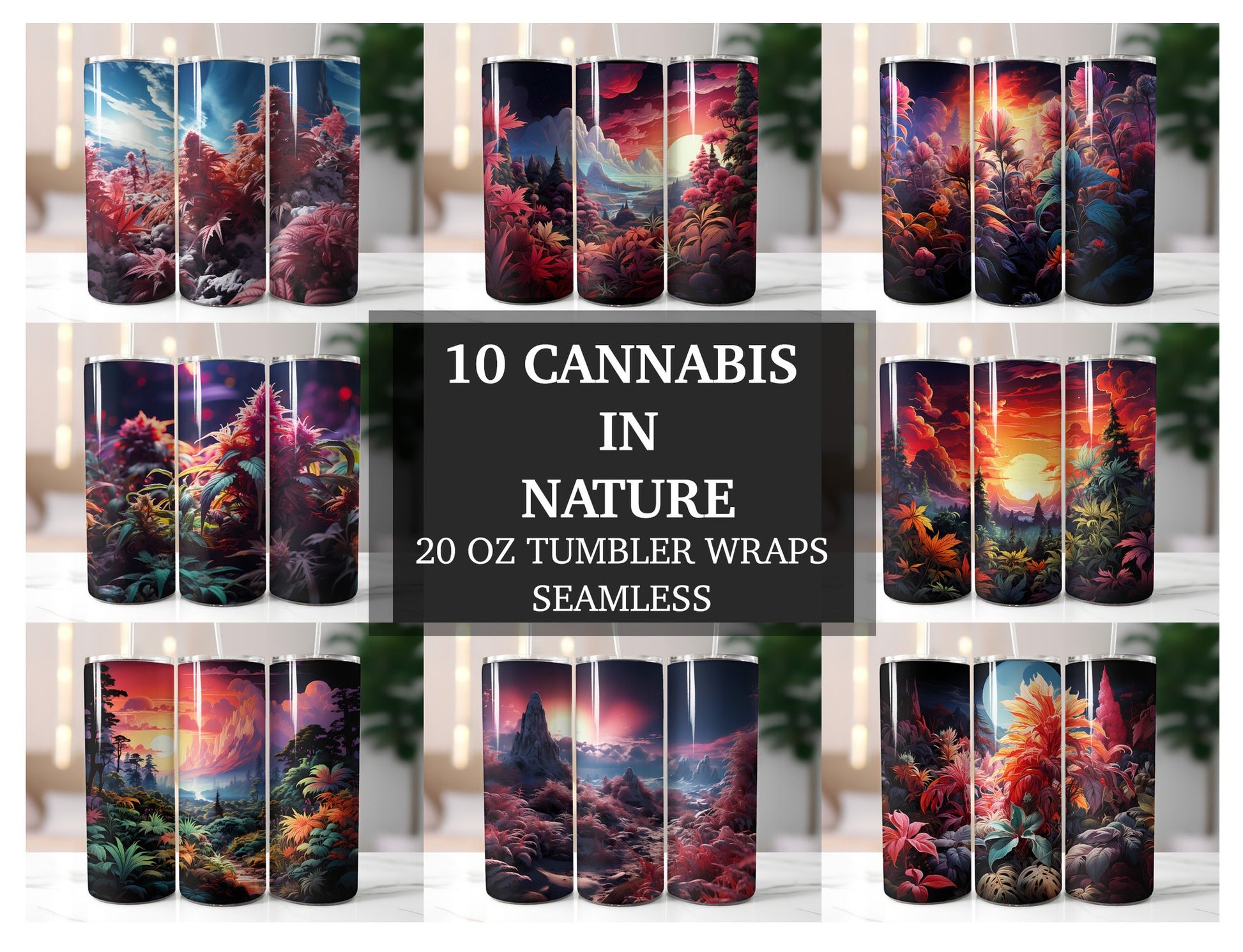 Cannabis in Nature Tumbler Wrap - CraftNest