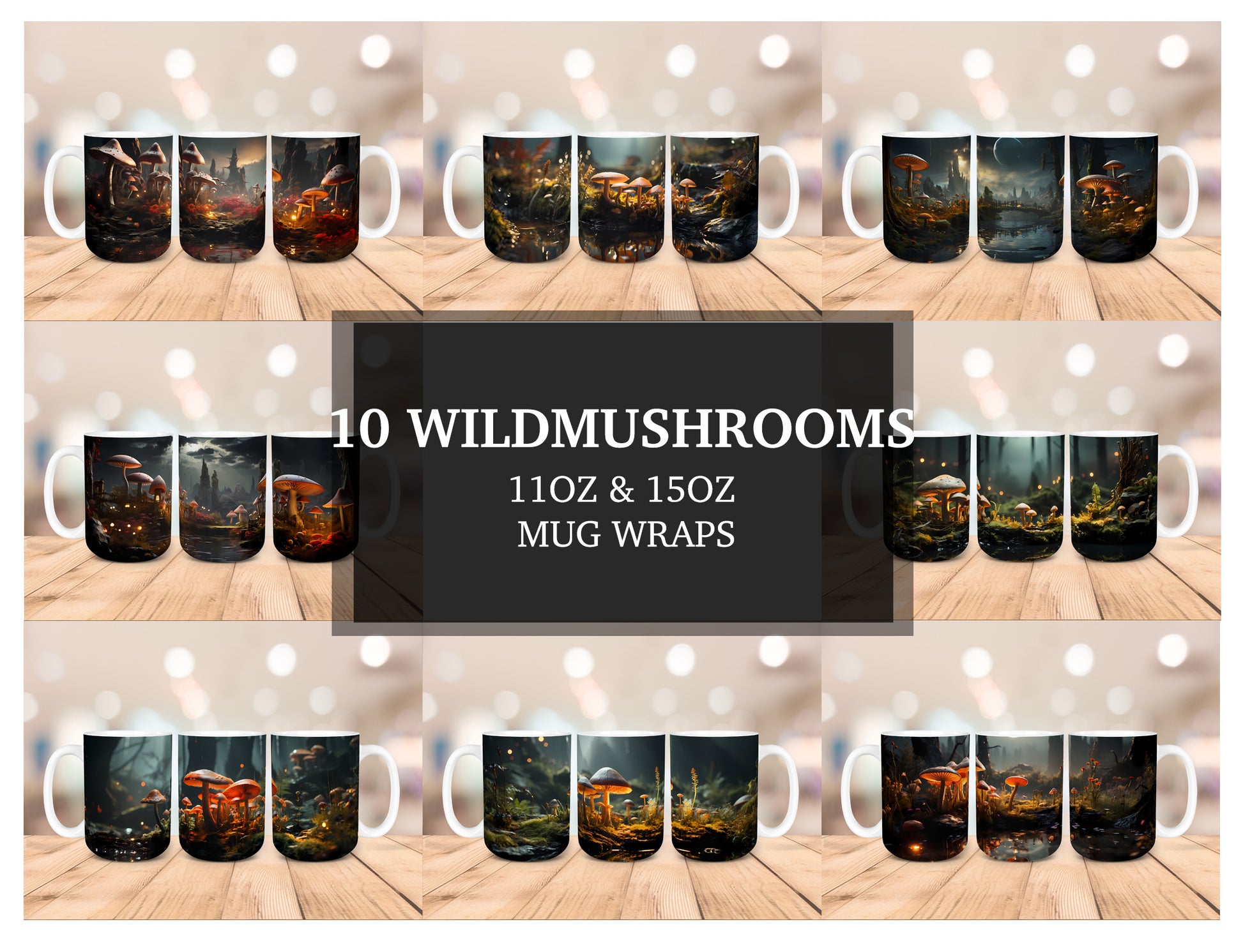 Wildmushrooms Mug Wrap - CraftNest