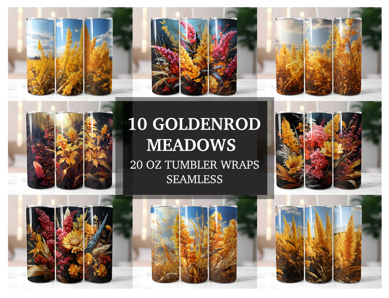 Goldenrod Meadows Tumbler Wrap - CraftNest