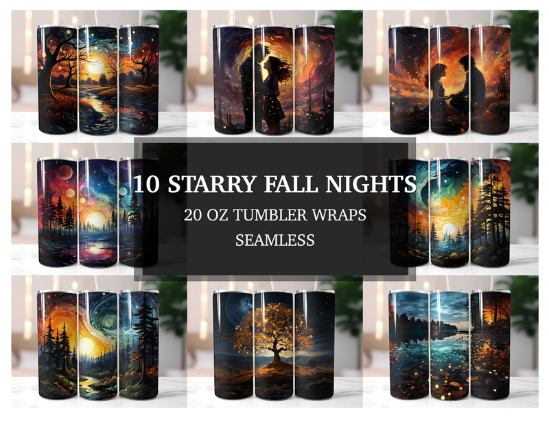 Starry Fall Nights Tumbler Wrap - CraftNest