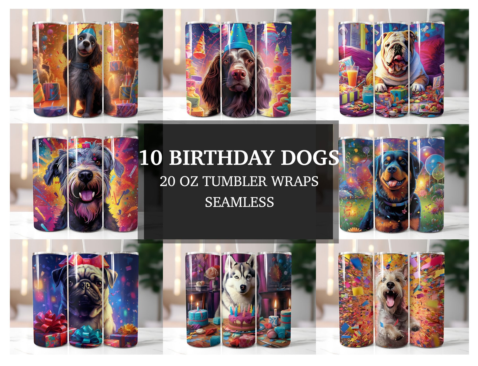 Birthday Dogs Tumbler Wrap - CraftNest