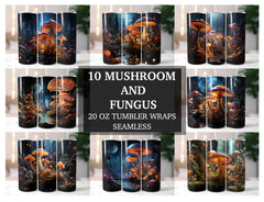 Mushroom and Fungus Designs Tumbler Wrap - CraftNest