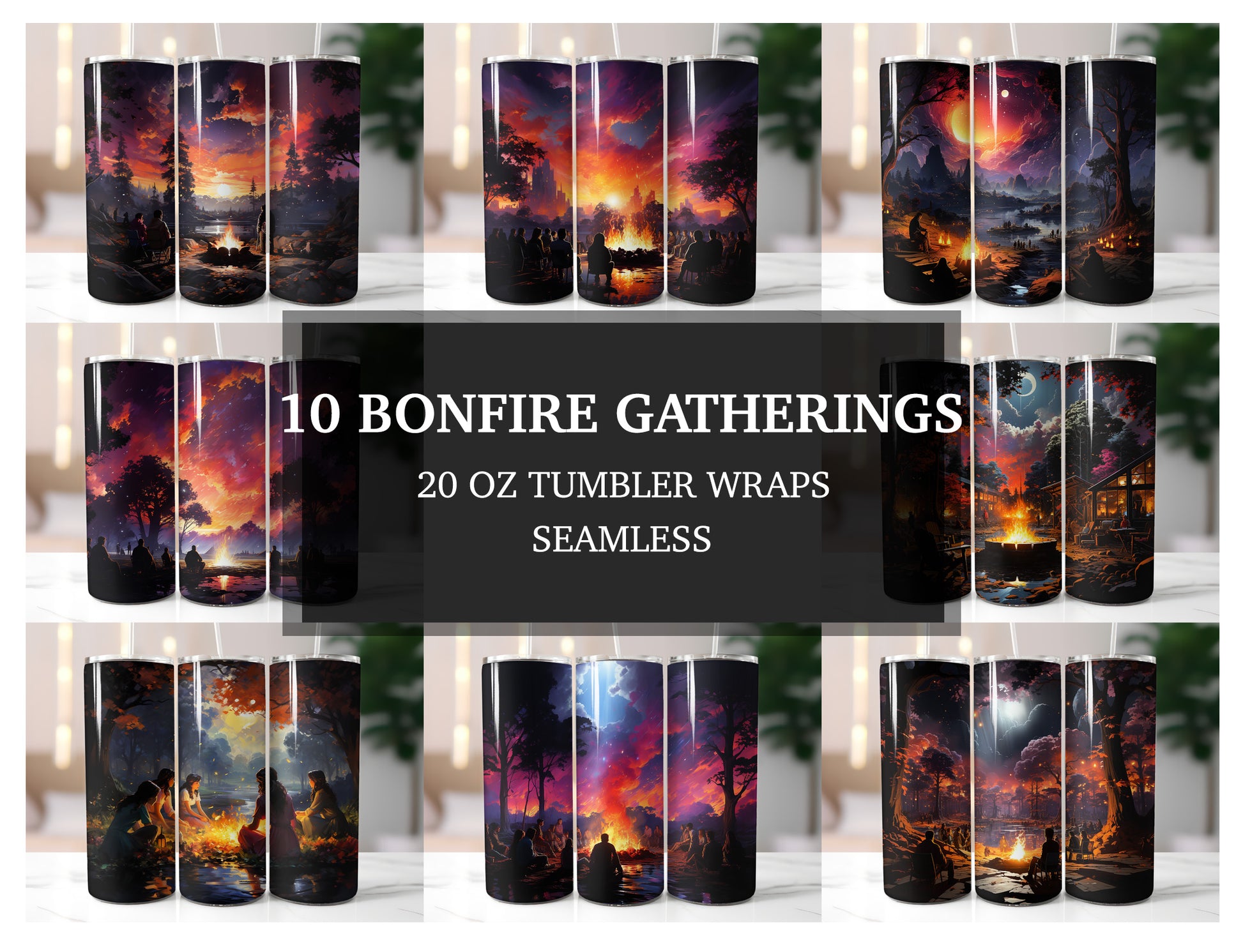 Bonfire Gatherings Tumbler Wrap - CraftNest