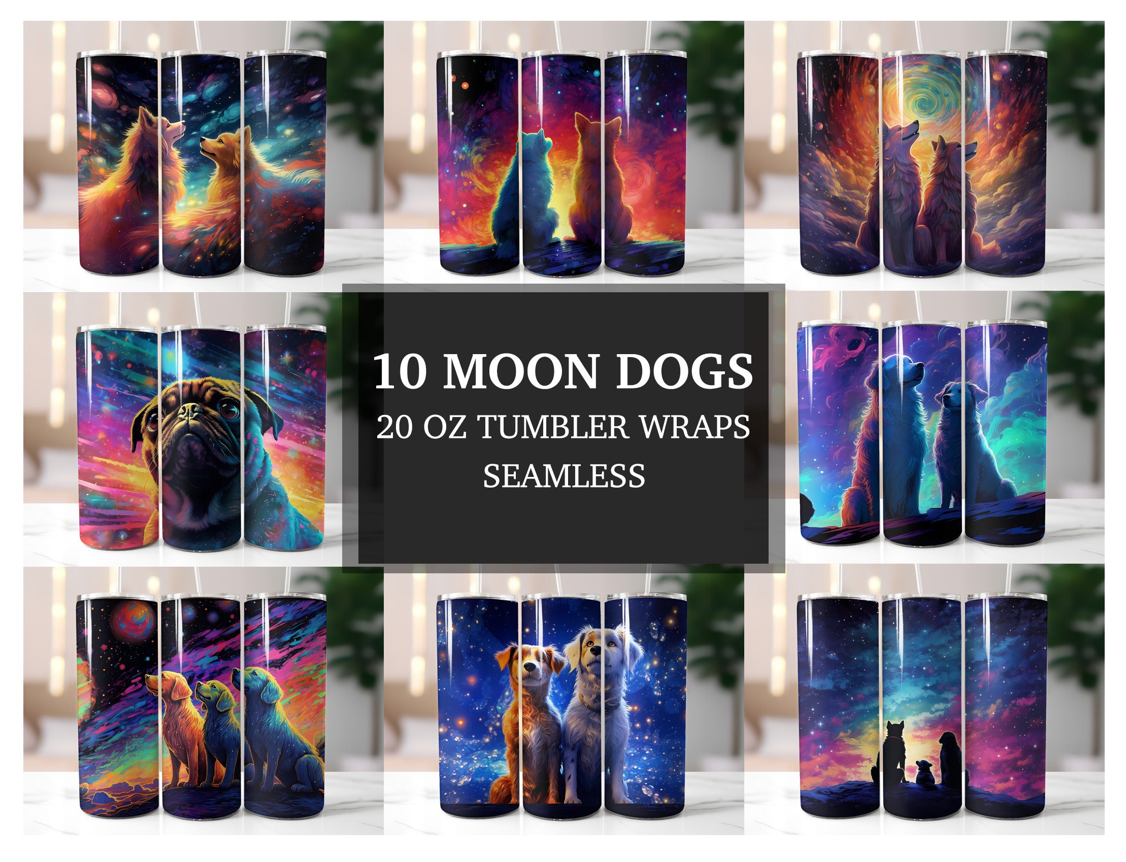 Moon Dogs Tumbler Wrap - CraftNest