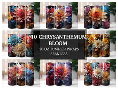 Chrysanthemum Bloom Tumbler Wrap - CraftNest
