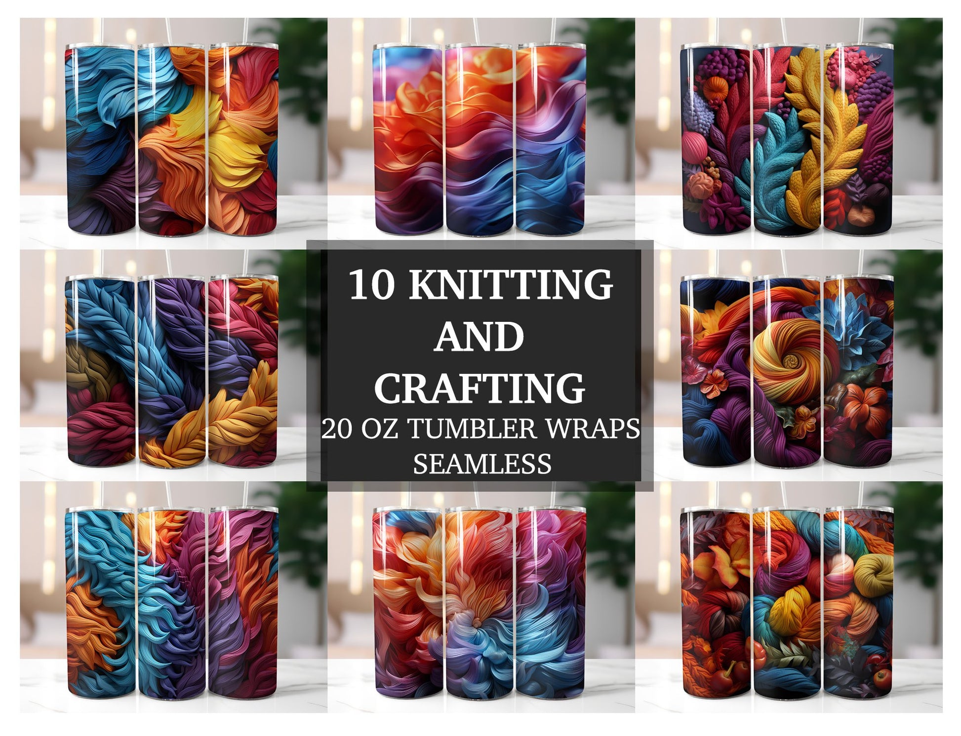 Knitting and Crafting Tumbler Wrap - CraftNest