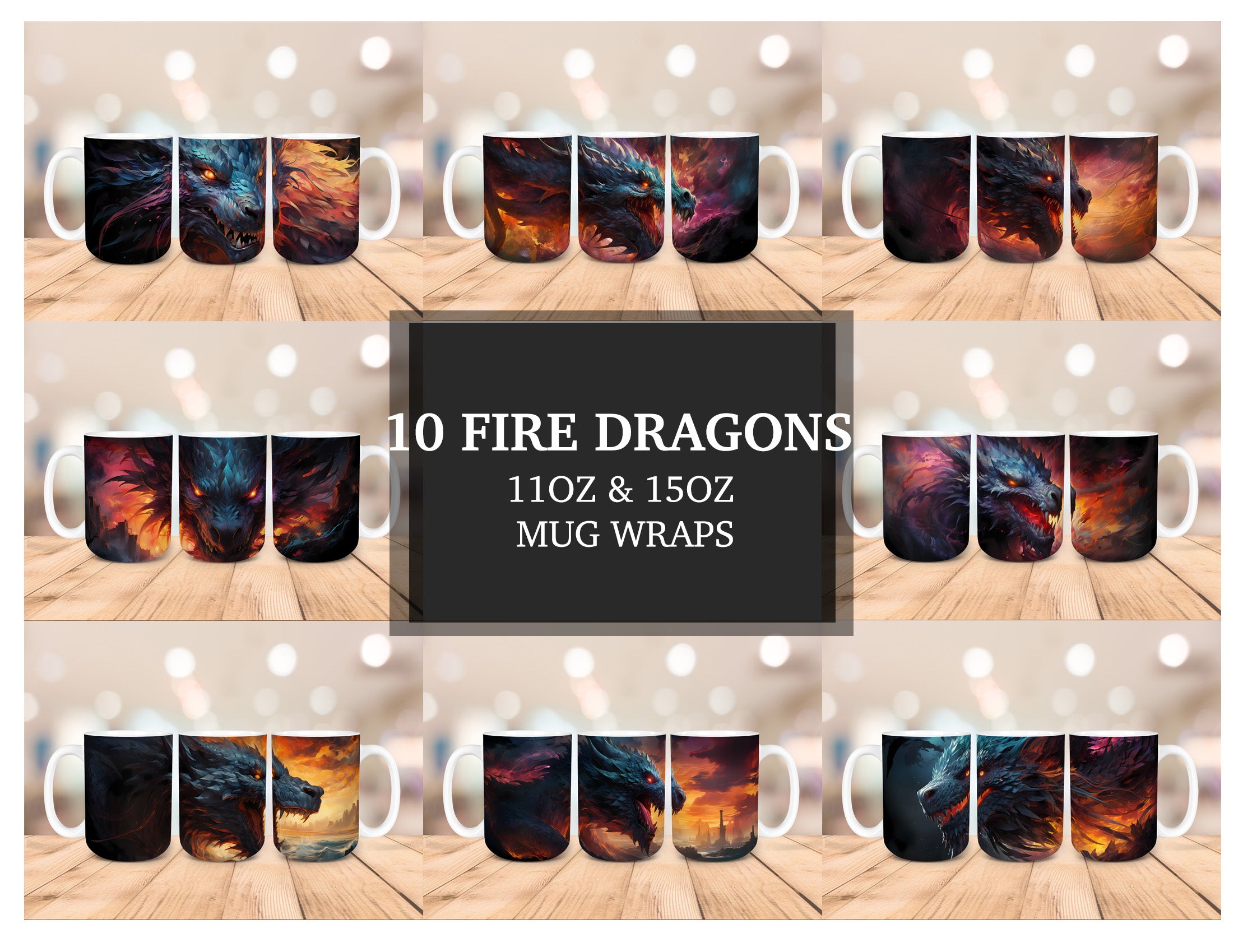 Fire Dragon Mug Wrap - CraftNest