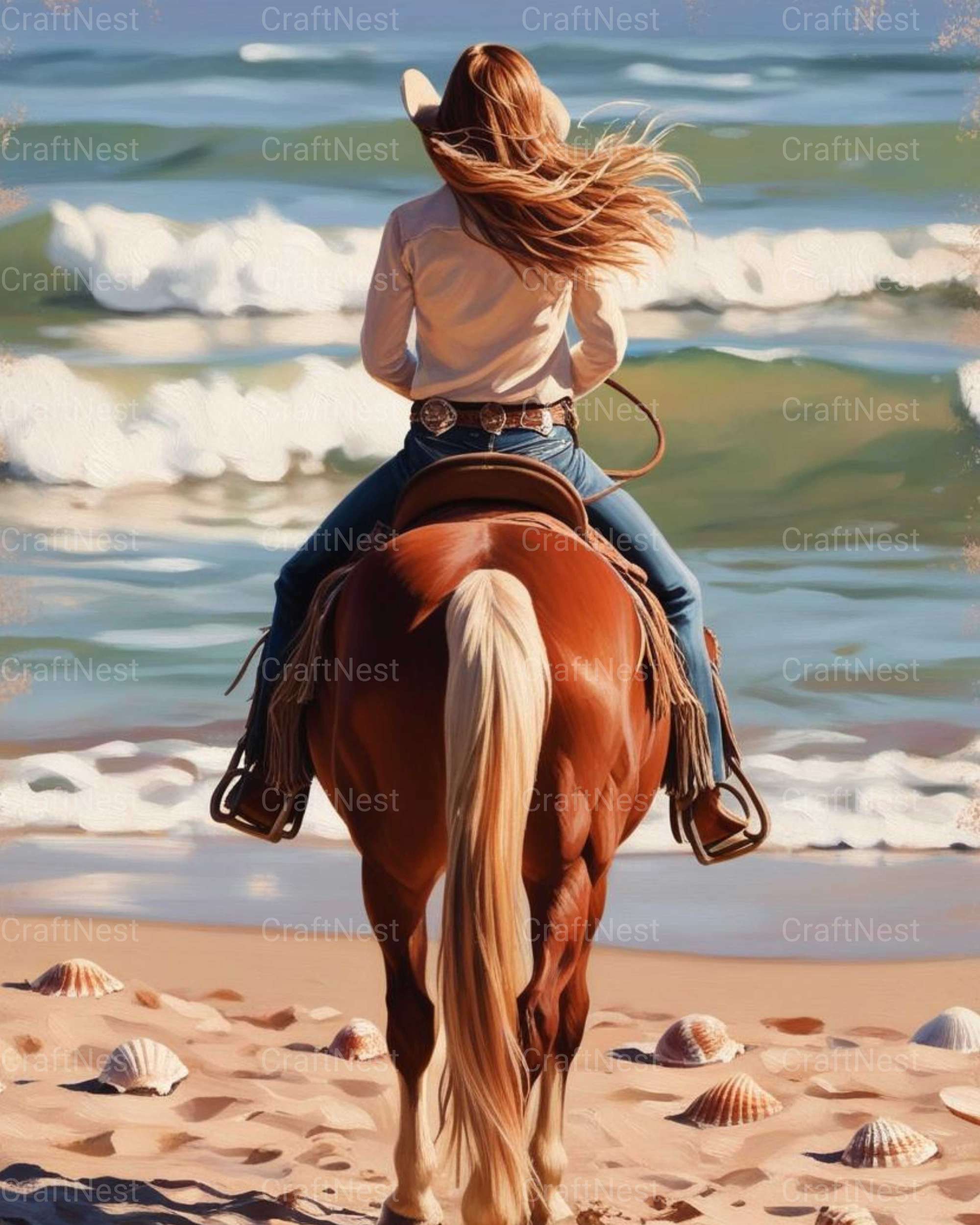 Horse Rider Wall Art - CraftNest - Digital Crafting and Art