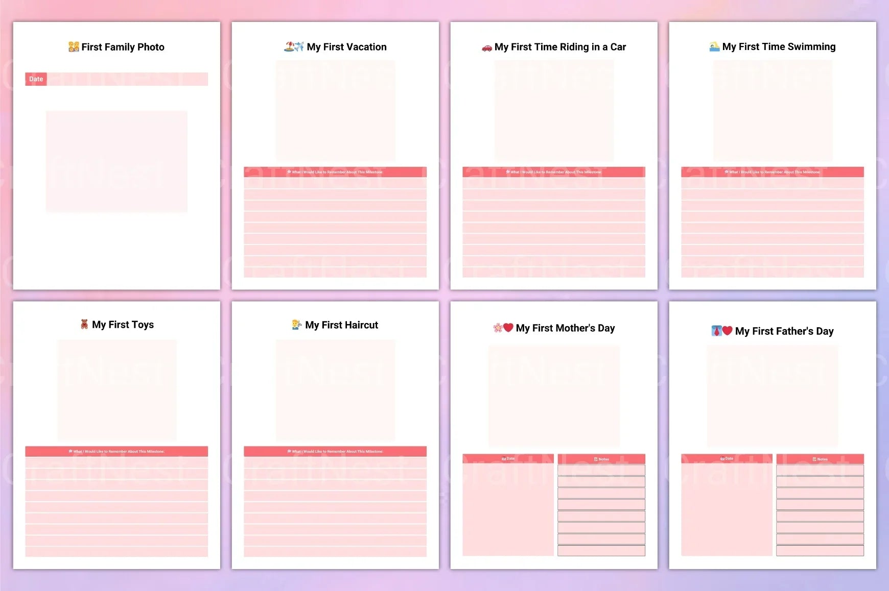 Baby Memory Book: Cherished Keepsake for New Parents - CraftNest - Digital Crafting and Art