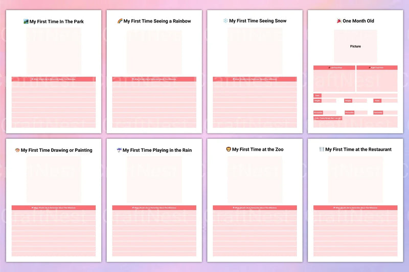 Baby Memory Book: Cherished Keepsake for New Parents - CraftNest - Digital Crafting and Art