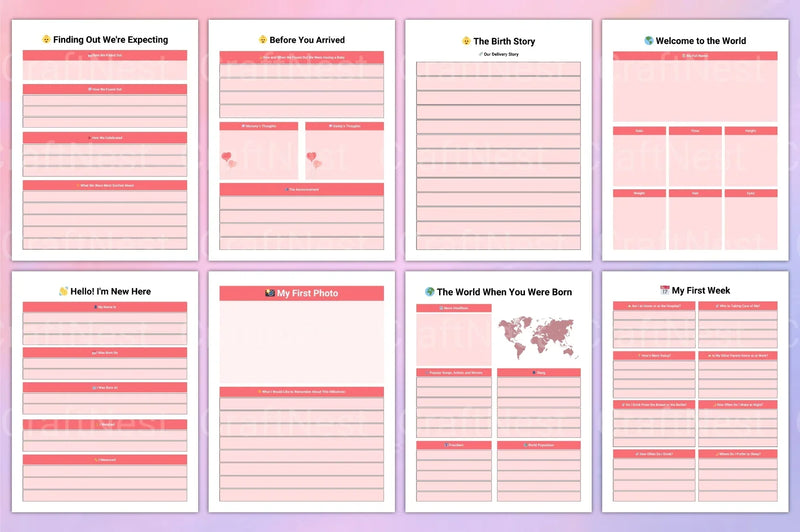 Baby Memory Book: Cherished Keepsake for New Parents - CraftNest - Digital Crafting and Art