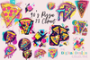 90s Retro Pizza Clipart Bundle