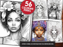 African Black Woman Coloring Book 93 Pages - CraftNest - Digital Crafting and Art