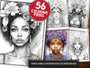 African Black Woman Coloring Book 93 Pages