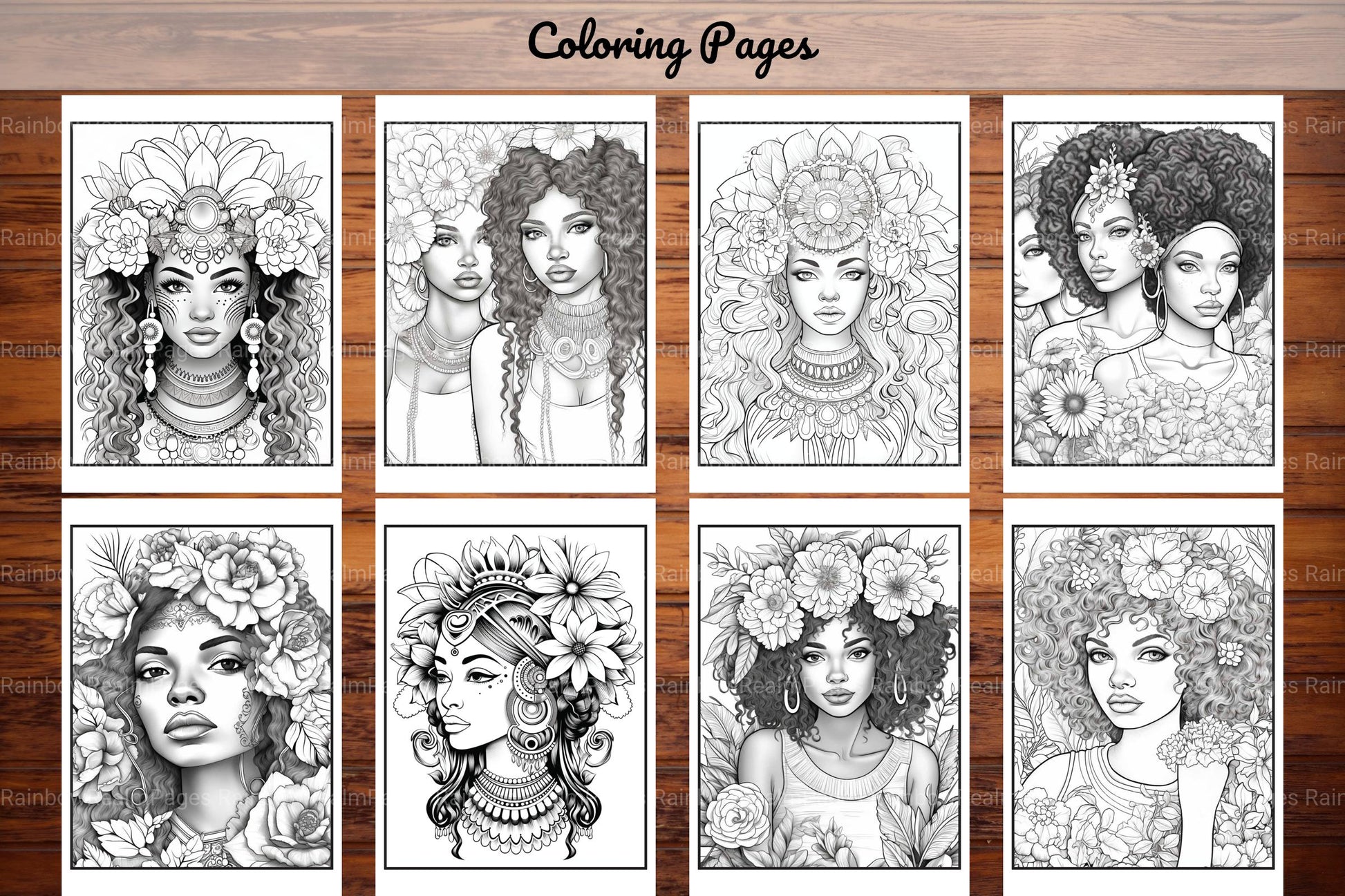African Black Woman Coloring Book 93 Pages - CraftNest - Digital Crafting and Art