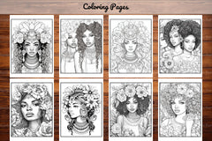 African Black Woman Coloring Book 93 Pages - CraftNest - Digital Crafting and Art