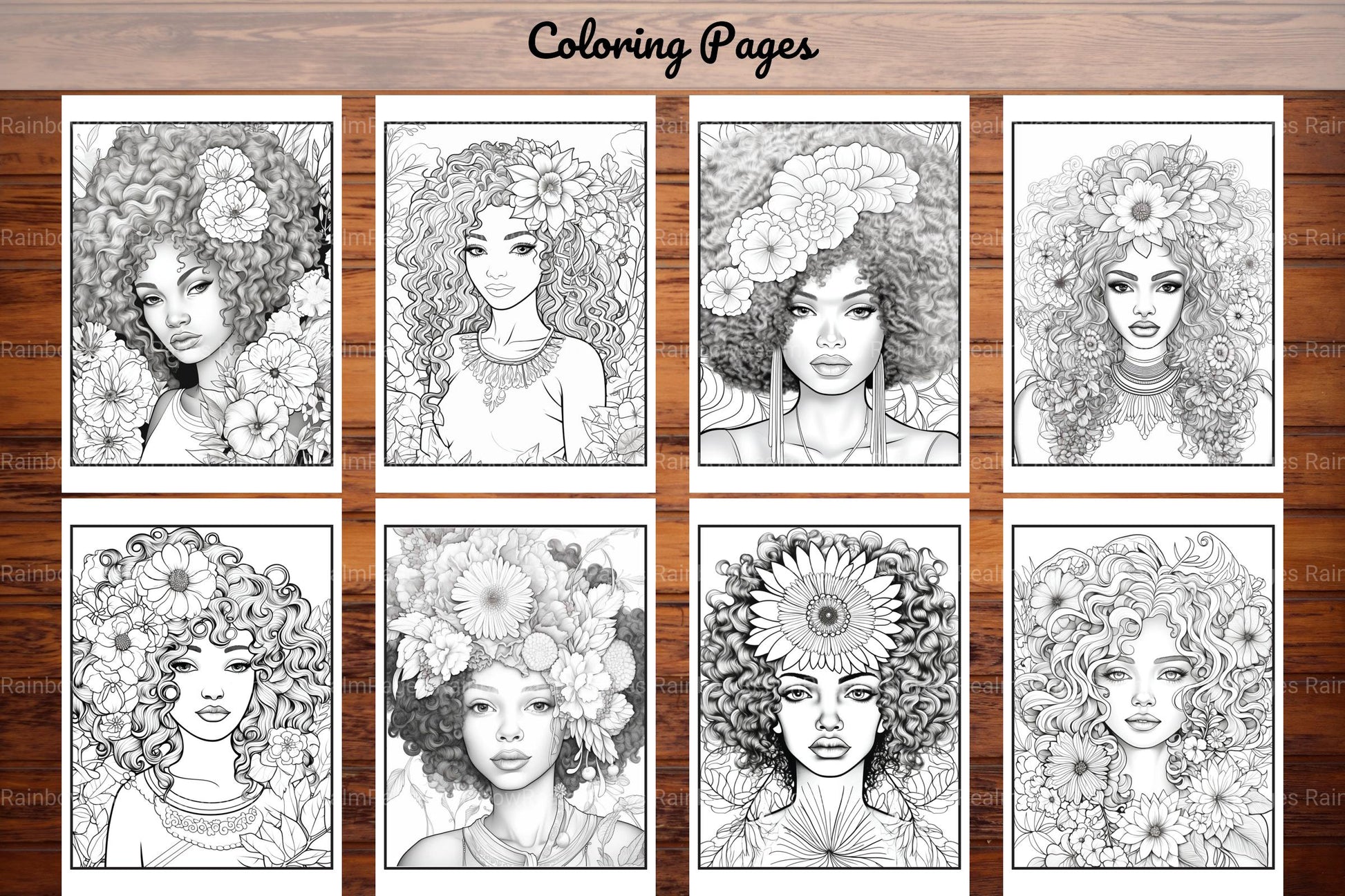 African Black Woman Coloring Book 93 Pages - CraftNest - Digital Crafting and Art