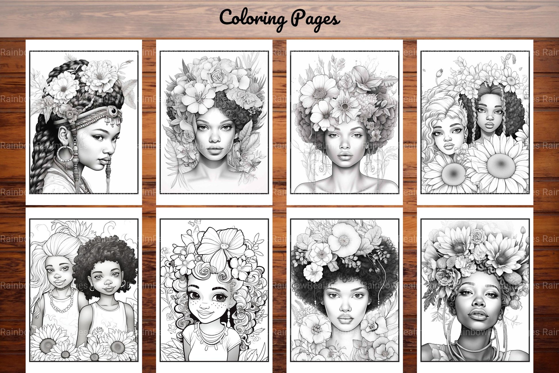 African Black Woman Coloring Book 93 Pages - CraftNest - Digital Crafting and Art