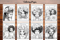African Black Woman Coloring Book 93 Pages - CraftNest - Digital Crafting and Art