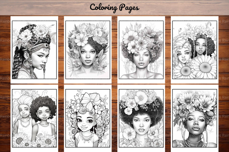 African Black Woman Coloring Book 93 Pages - CraftNest - Digital Crafting and Art