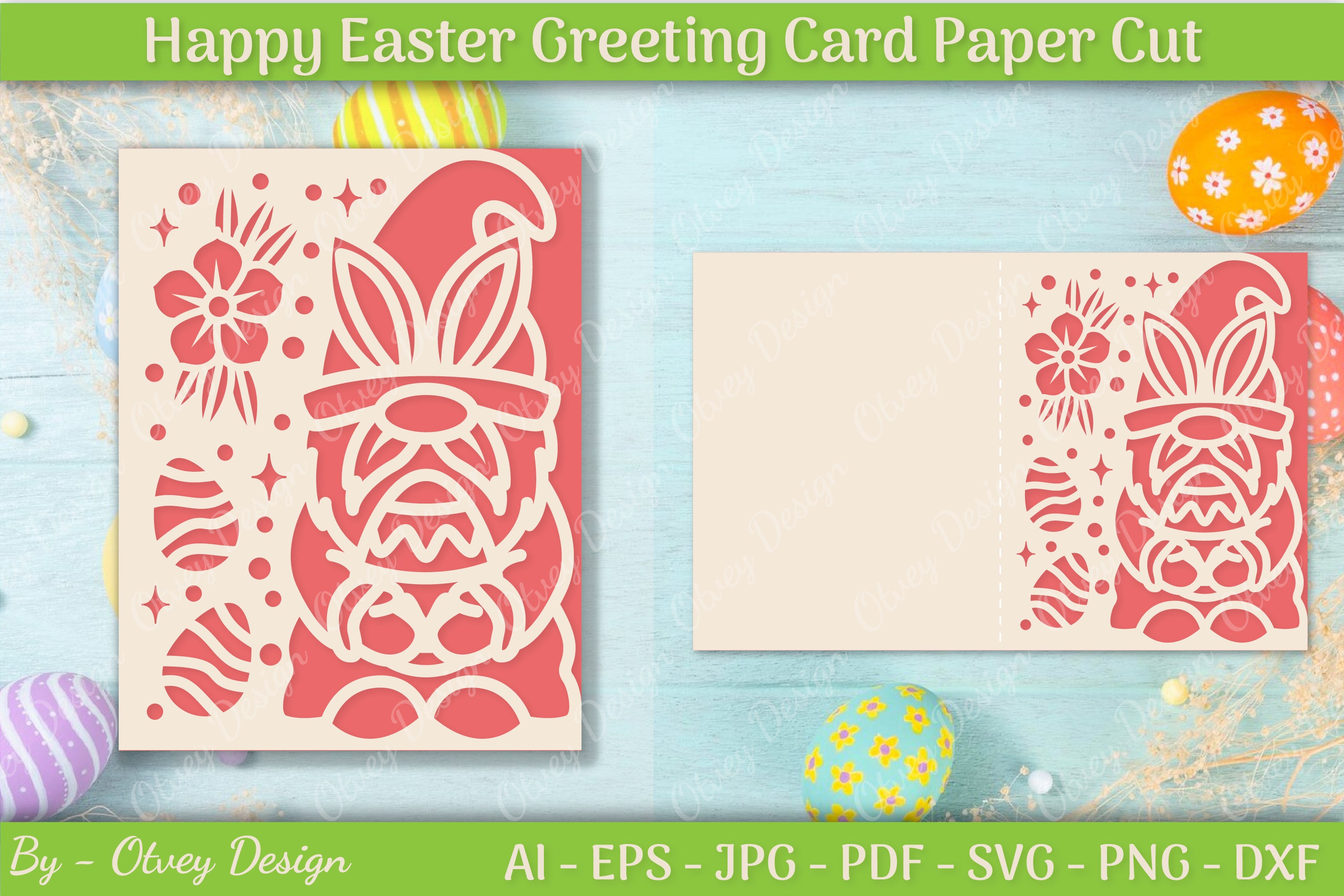 Easter Greeting Card SVG Bundle 18 - CraftNest - Digital Crafting and Art