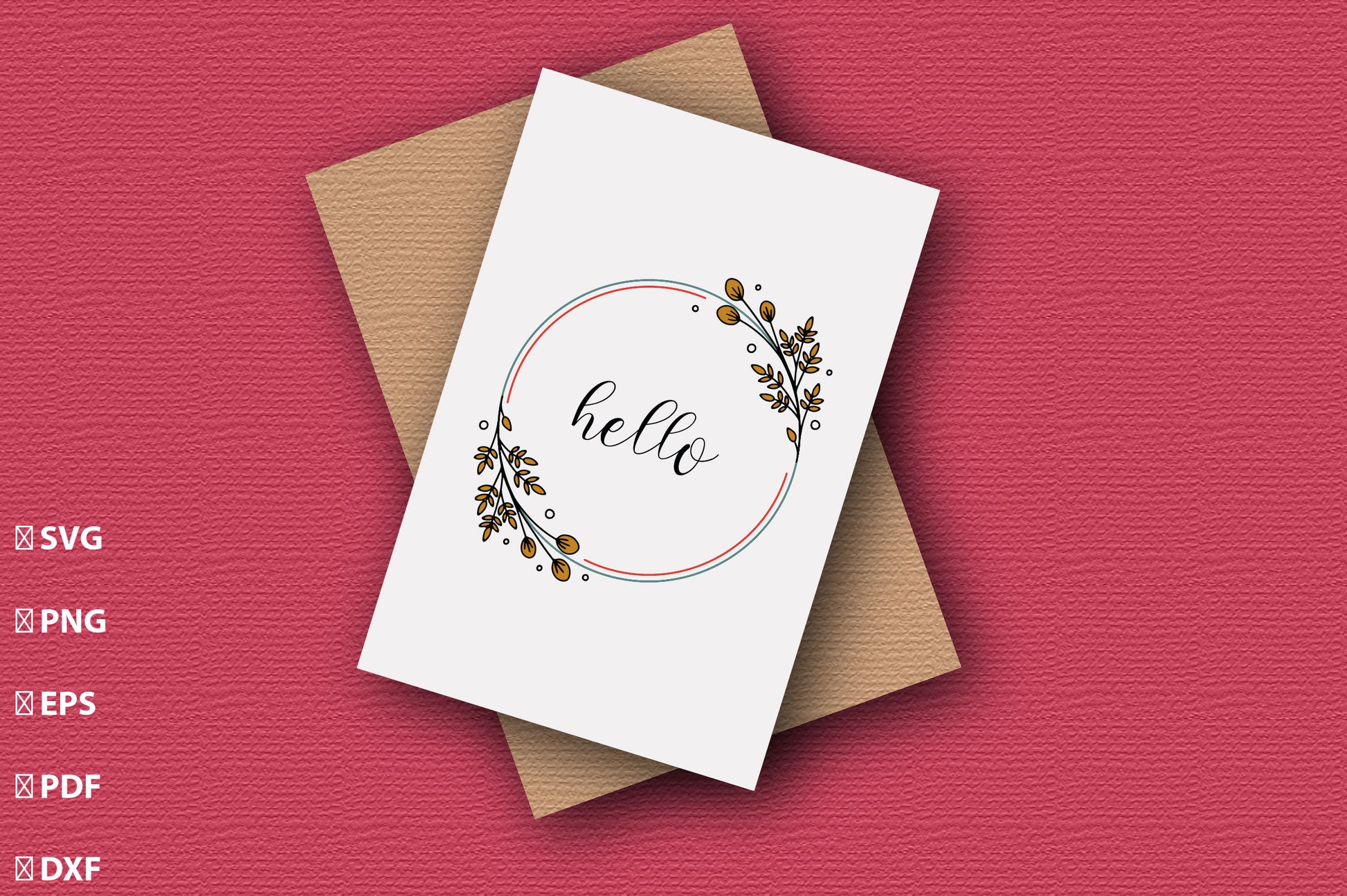 Flowers Card Flowers Illustrations With Recycled Envelope Bundle - CraftNest - Digital Crafting and Art