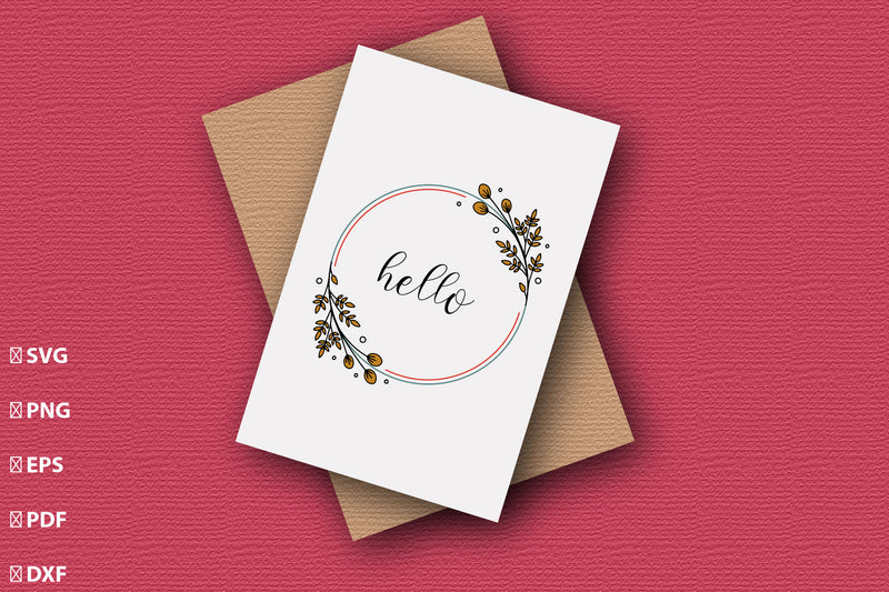 Flowers Card Flowers Illustrations With Recycled Envelope Bundle - CraftNest - Digital Crafting and Art