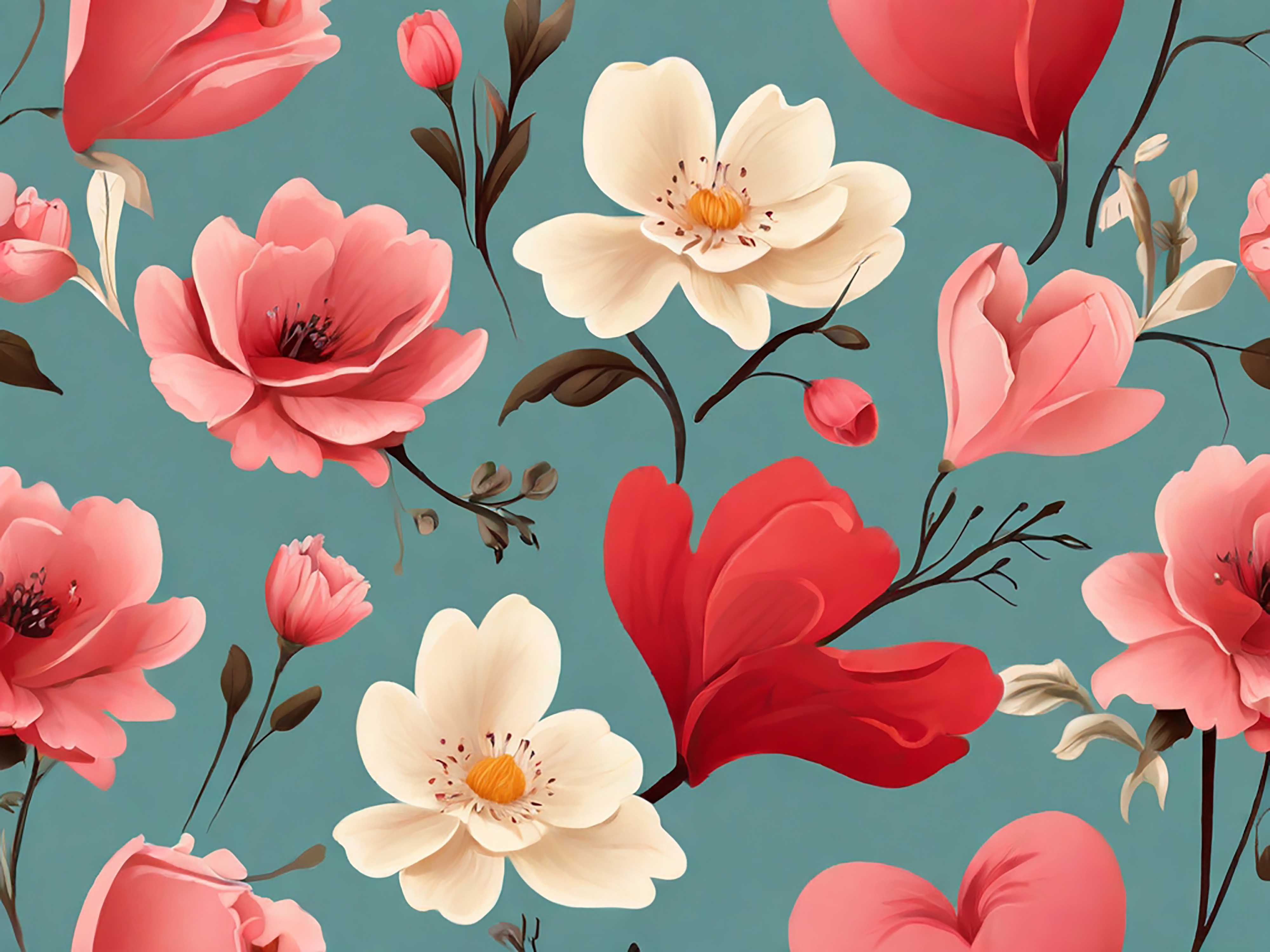 Vintage Valentines Seamless Digital Paper - CraftNest - Digital Crafting and Art