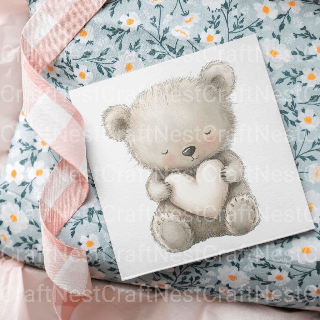 Neutral Bear Nursery Clipart Bundle - CraftNest - Digital Crafting and Art
