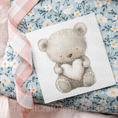 Neutral Bear Nursery Clipart Bundle - CraftNest - Digital Crafting and Art