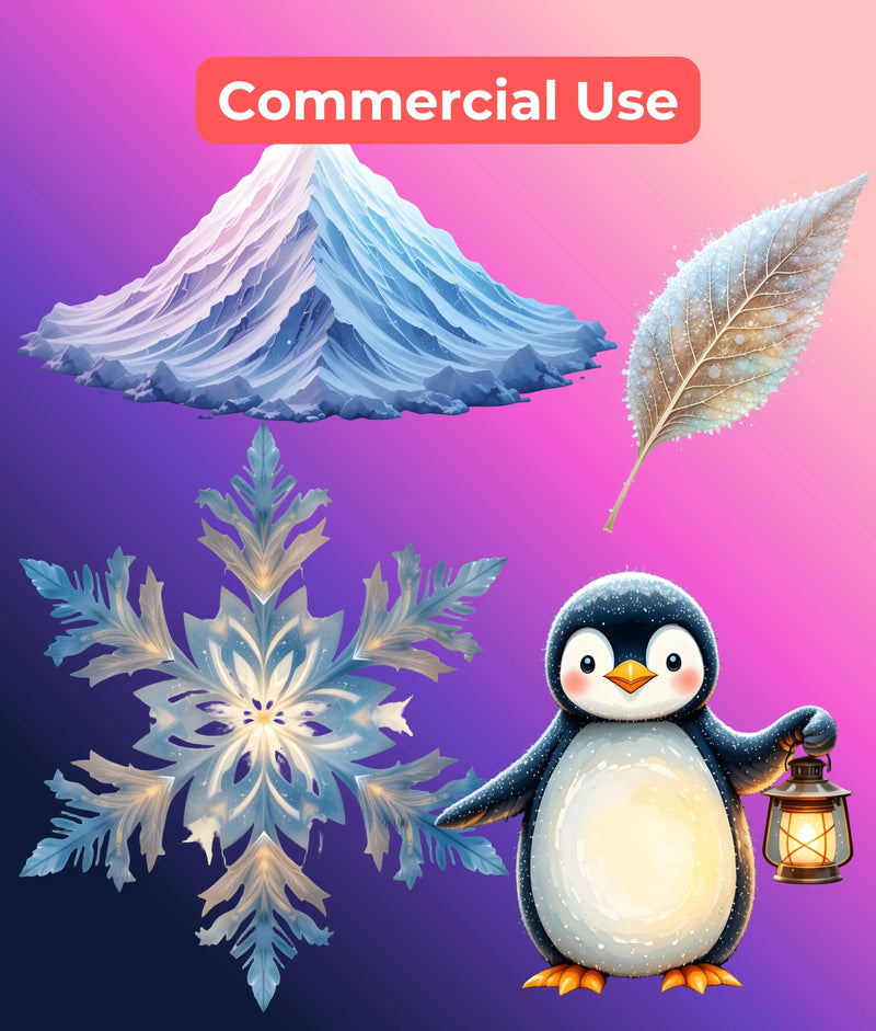 Ethereal Winter Elements Clipart Bundle - CraftNest - Digital Crafting and Art