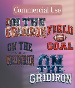 Vintage Varsity Football Text Clipart Bundle - CraftNest - Digital Crafting and Art