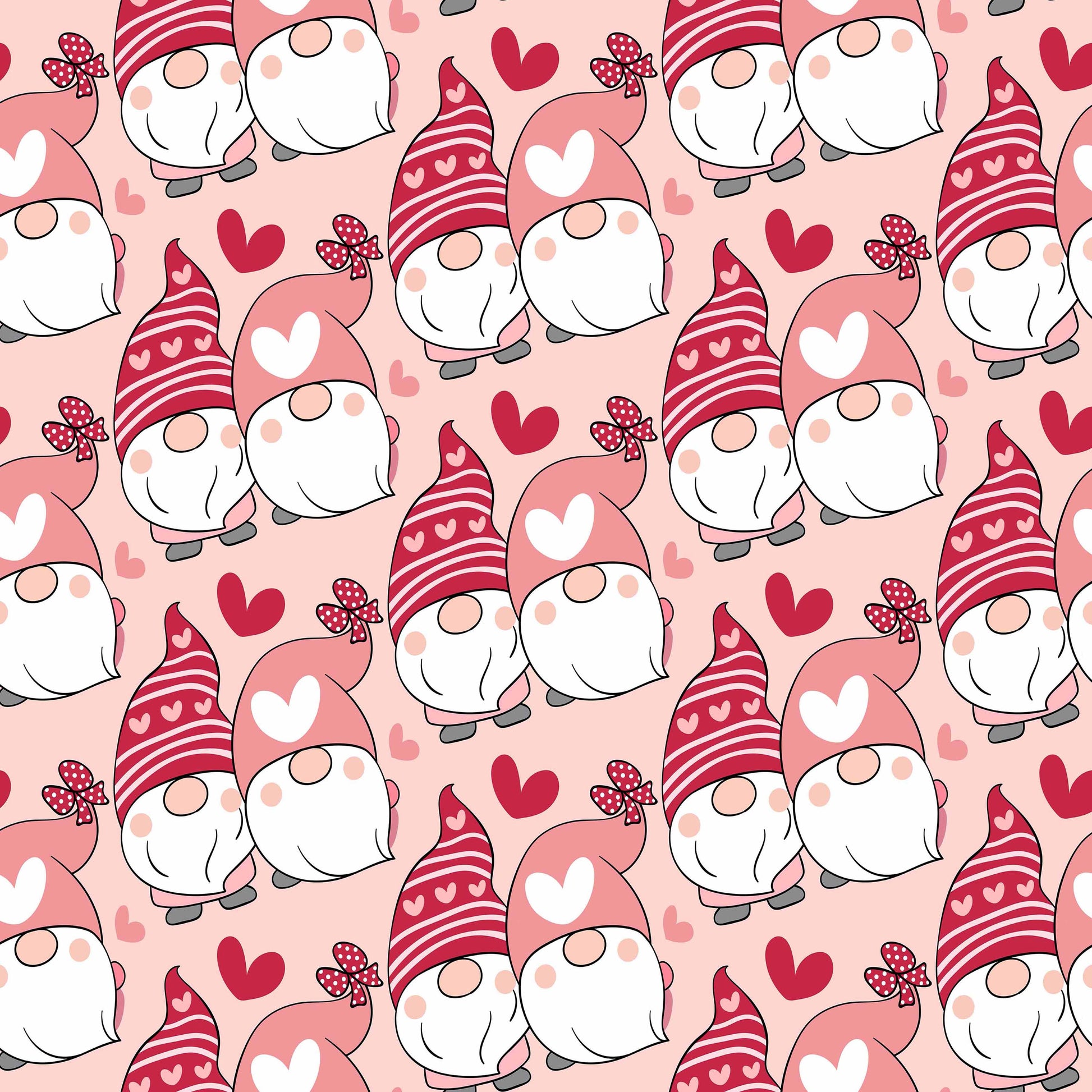 Valentines Day Gnome Seamless Digital Paper - CraftNest - Digital Crafting and Art