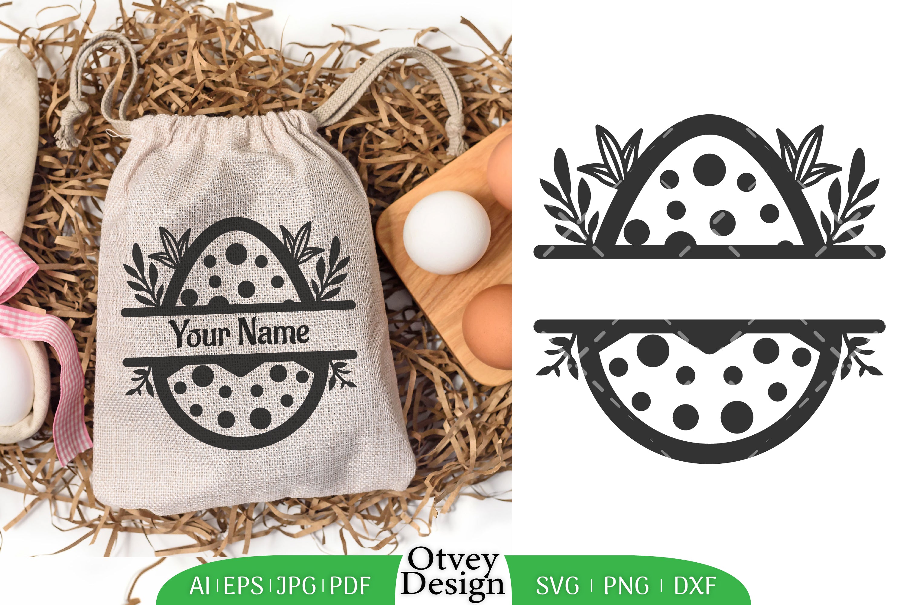 Easter Egg Split SVG Bundle 14 - CraftNest - Digital Crafting and Art