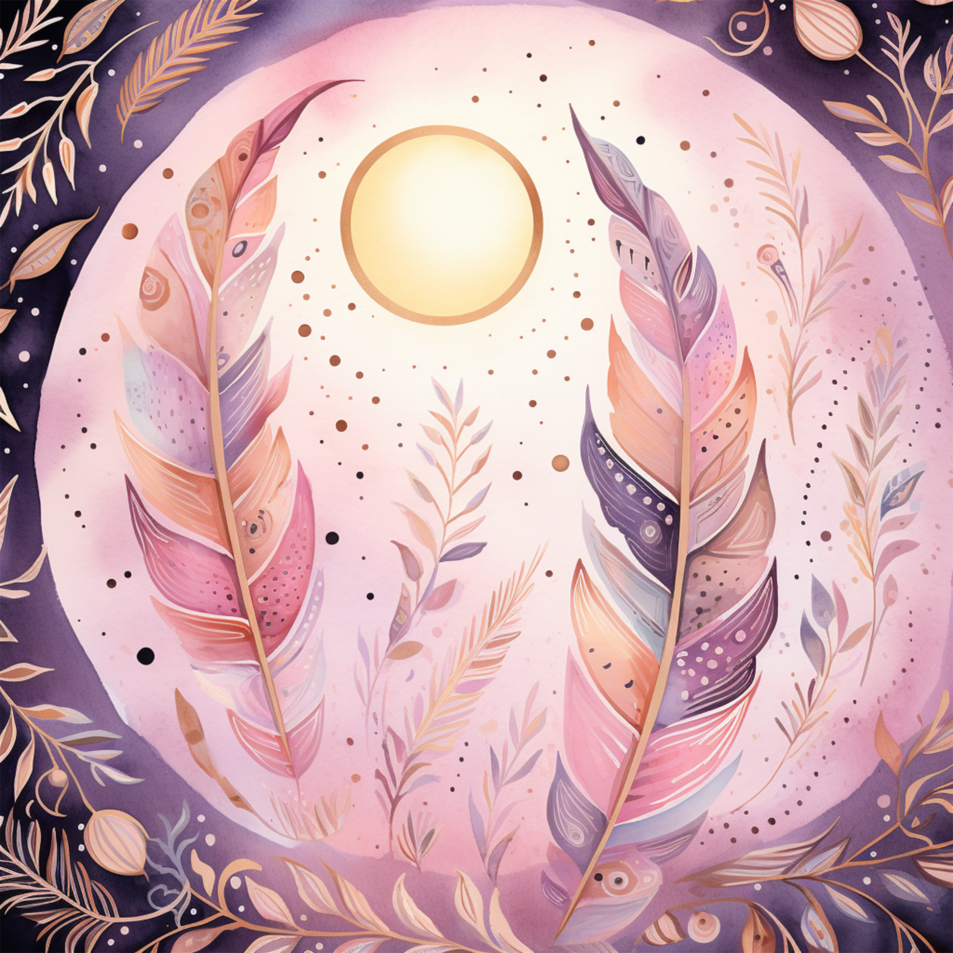 Moon Boho Seamless Digital Paper - CraftNest - Digital Crafting and Art