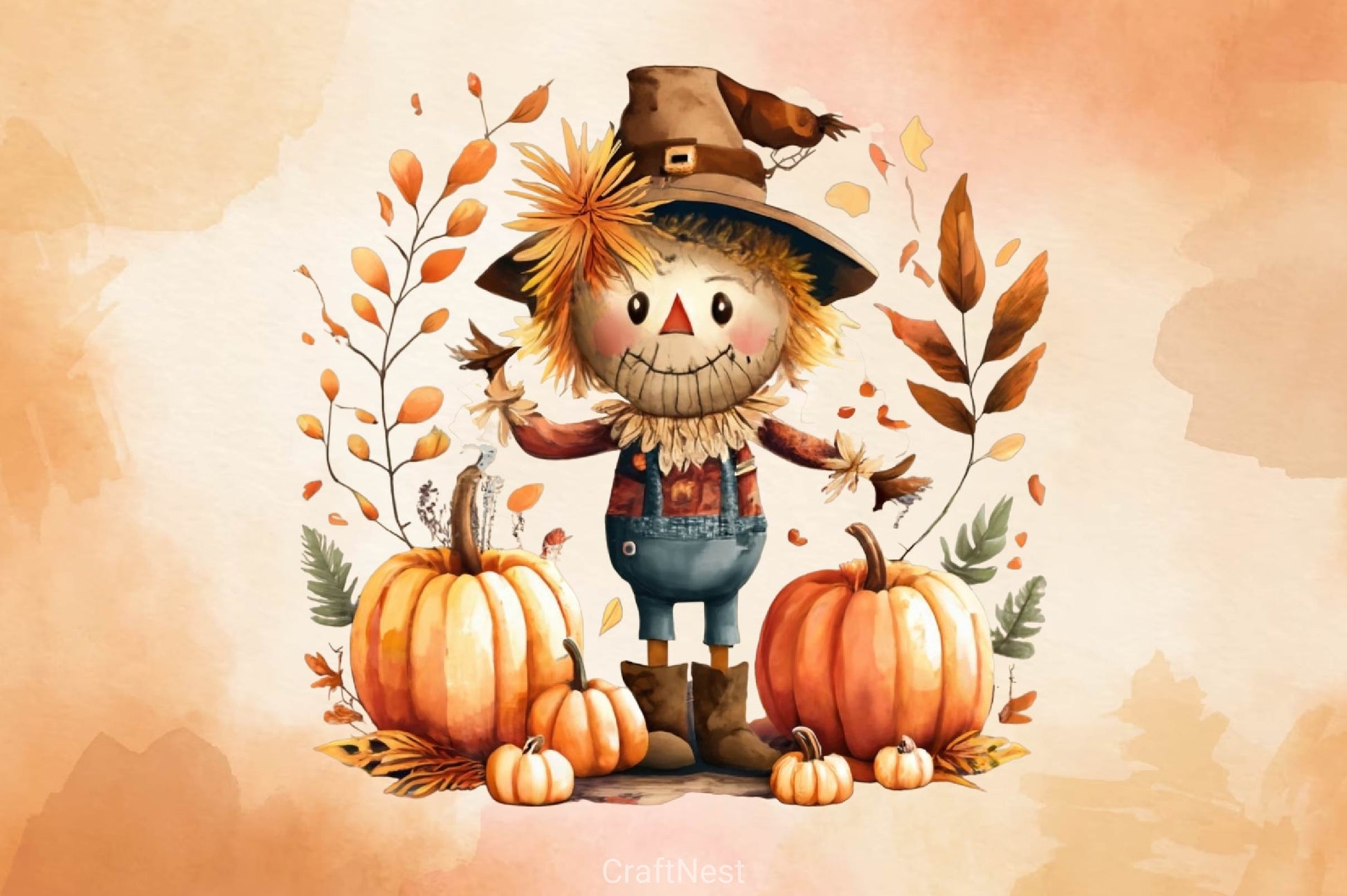 Scarecrow Autumn Clipart Bundle 2 - CraftNest - Digital Crafting and Art