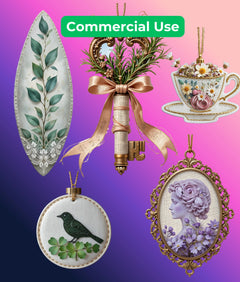 Chateau Herbarium Ornament Clipart Bundle - CraftNest - Digital Crafting and Art