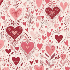 Valentine Heart Pink Seamless Digital Paper - CraftNest - Digital Crafting and Art