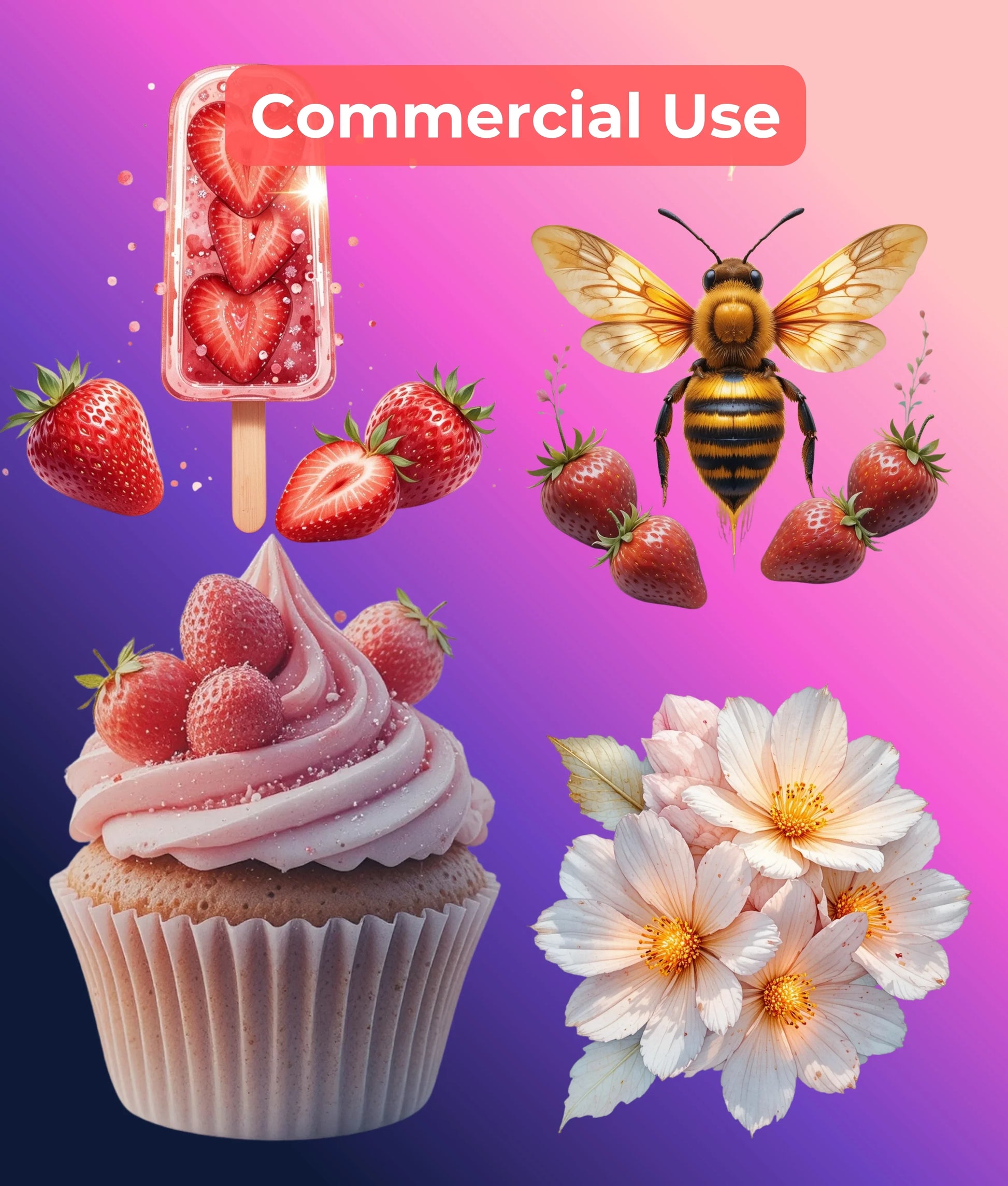 Strawberry Clipart Bundle - CraftNest - Digital Crafting and Art