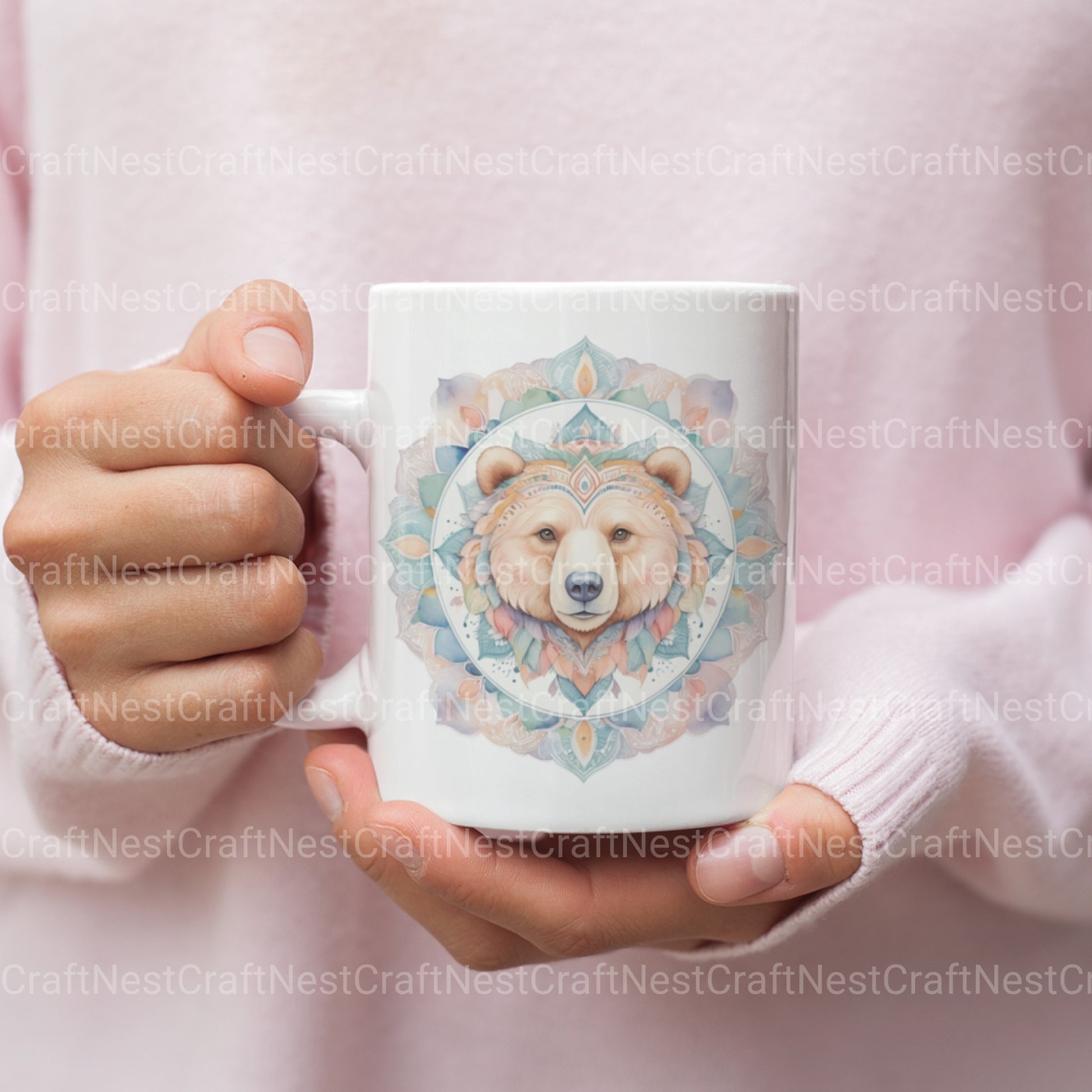 Mandala Wolf Bear Clipart Bundle - CraftNest - Digital Crafting and Art