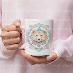 Mandala Wolf Bear Clipart Bundle - CraftNest - Digital Crafting and Art