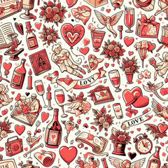 Valentine Red Seamless Digital Paper - CraftNest - Digital Crafting and Art