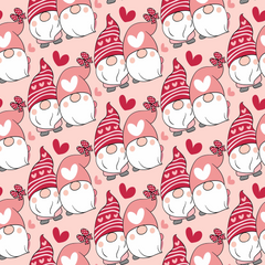 Valentines Day Gnome Seamless Digital Paper - CraftNest - Digital Crafting and Art