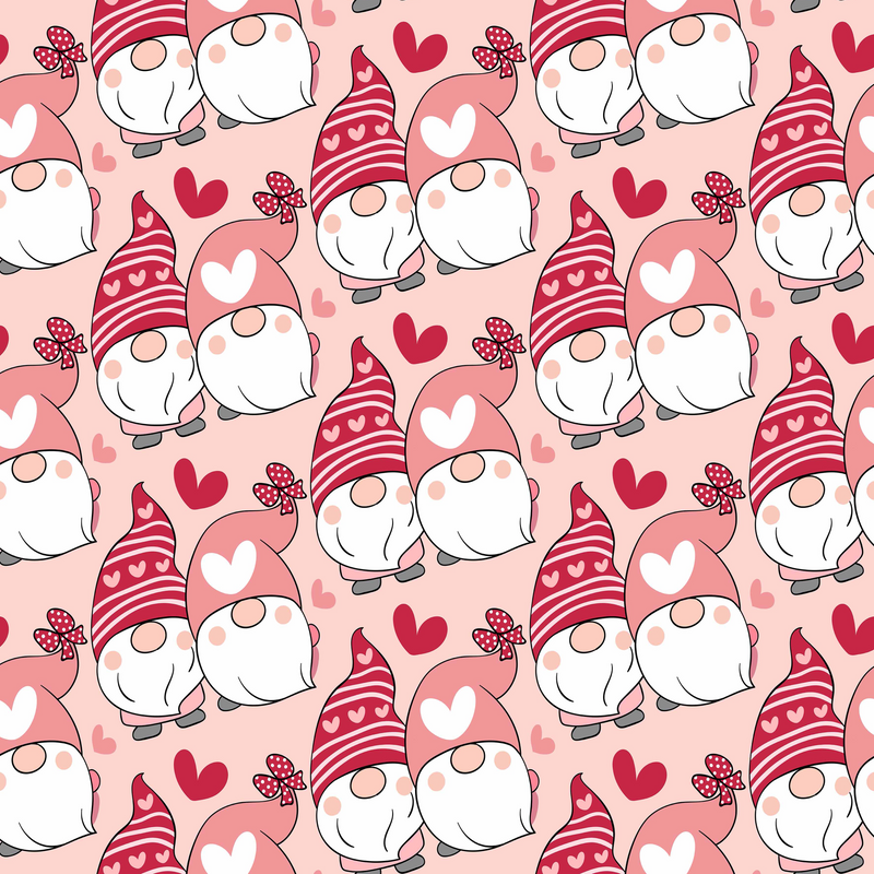 Valentines Day Gnome Seamless Digital Paper - CraftNest - Digital Crafting and Art