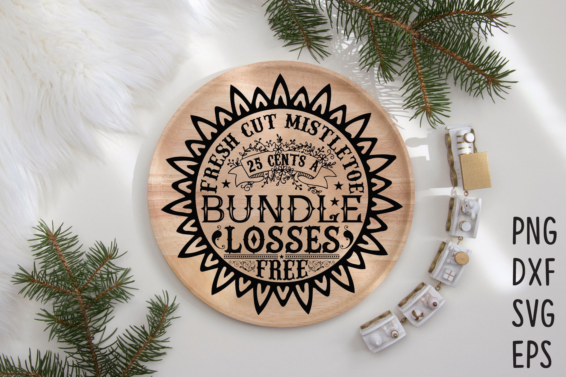Christmas Round Sign SVG Bundle - CraftNest - Digital Crafting and Art