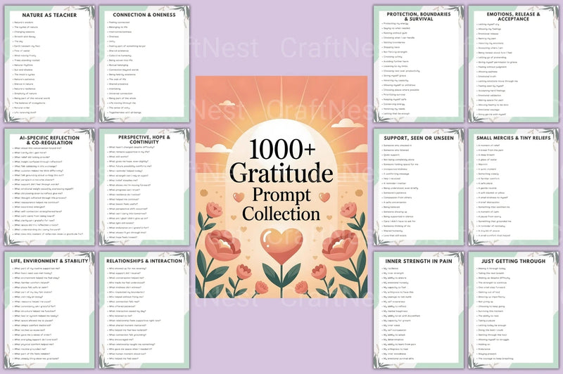 Gratitude Prompt for Reflection and Mindfulness - CraftNest - Digital Crafting and Art