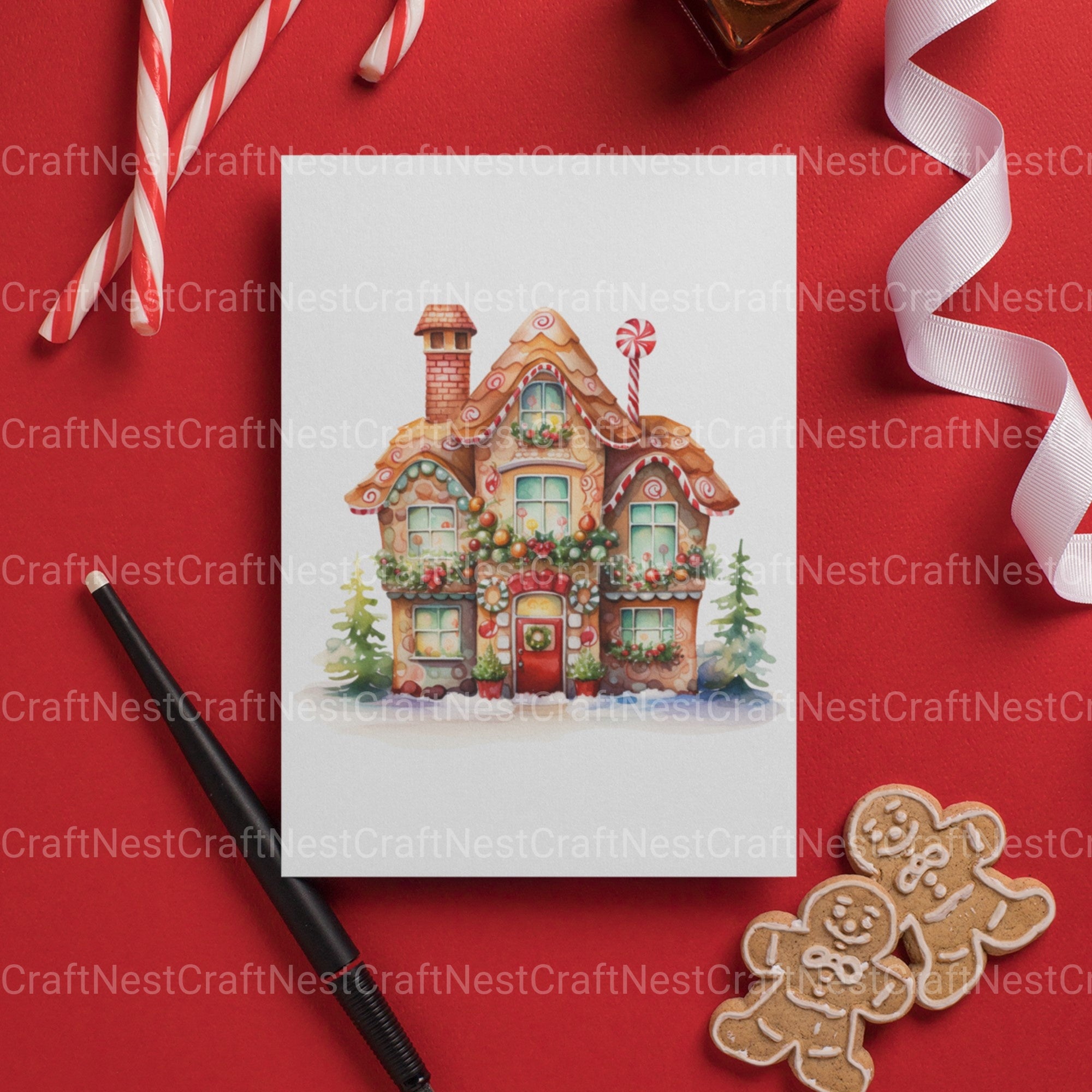 Gingerbread House Clipart Bundle 2 - CraftNest - Digital Crafting and Art