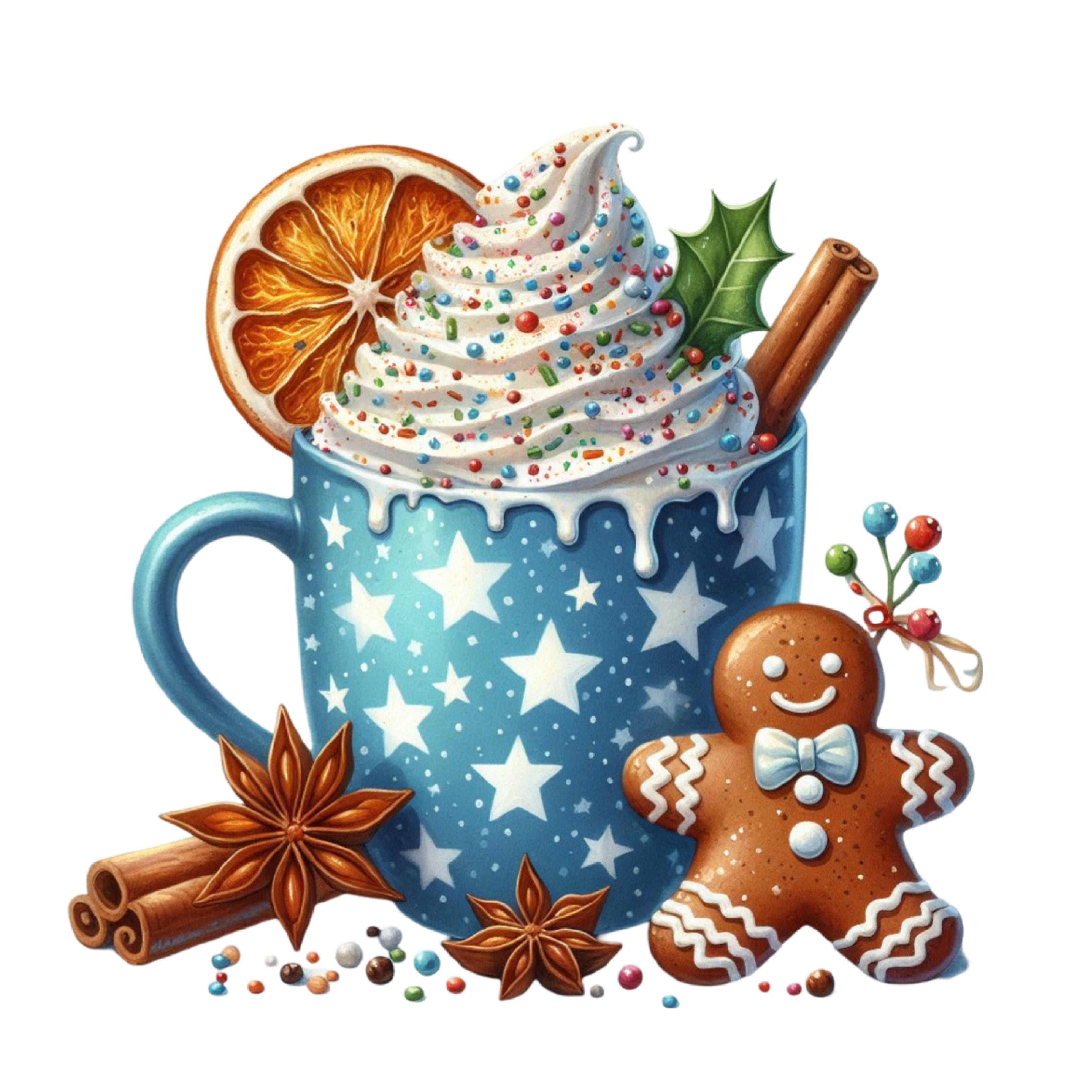 Christmas Coffee Gingerbread Clipart Bundle - CraftNest - Digital Crafting and Art