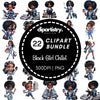 Black Chibi Girl Clipart