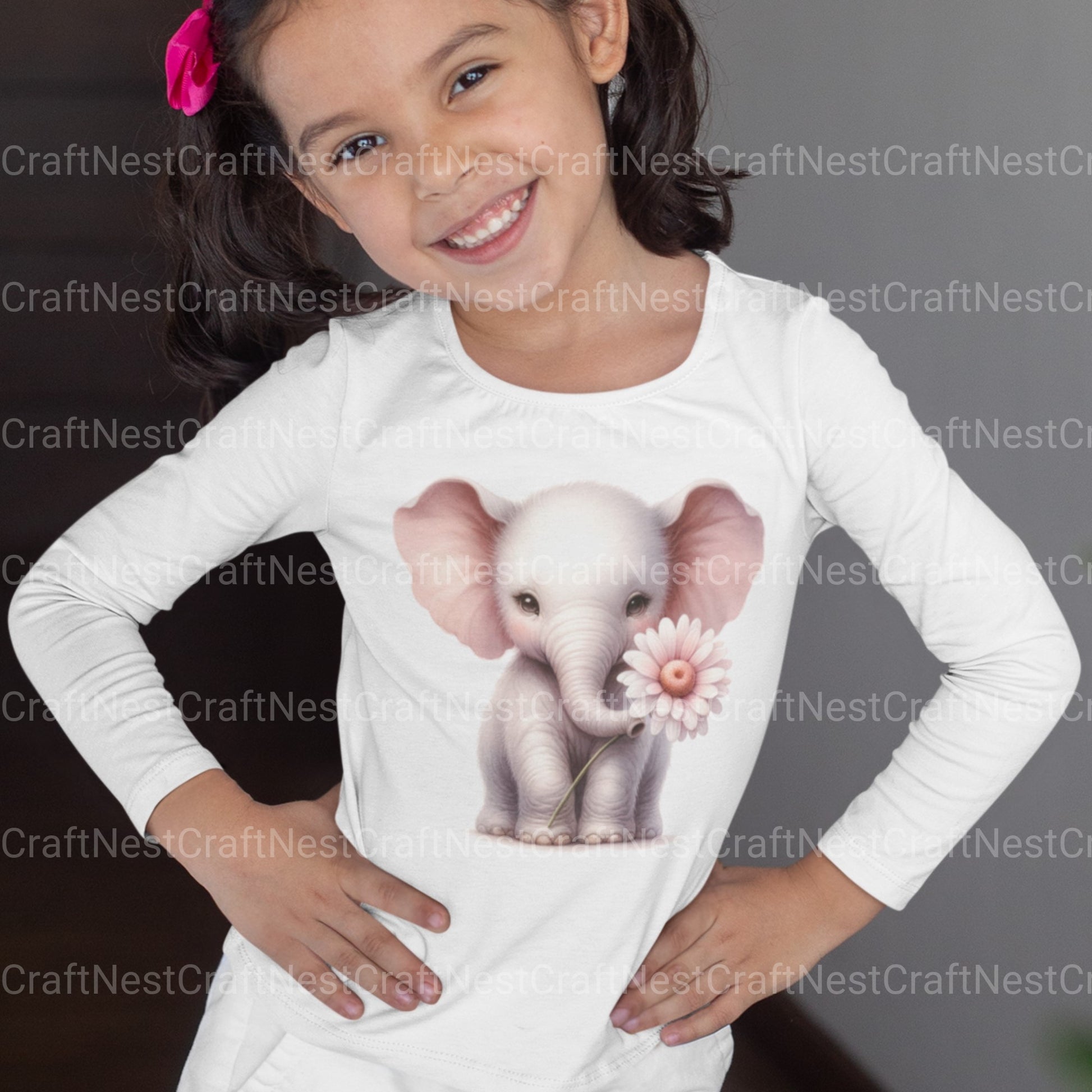 Baby Elephant Clipart Bundle - CraftNest - Digital Crafting and Art